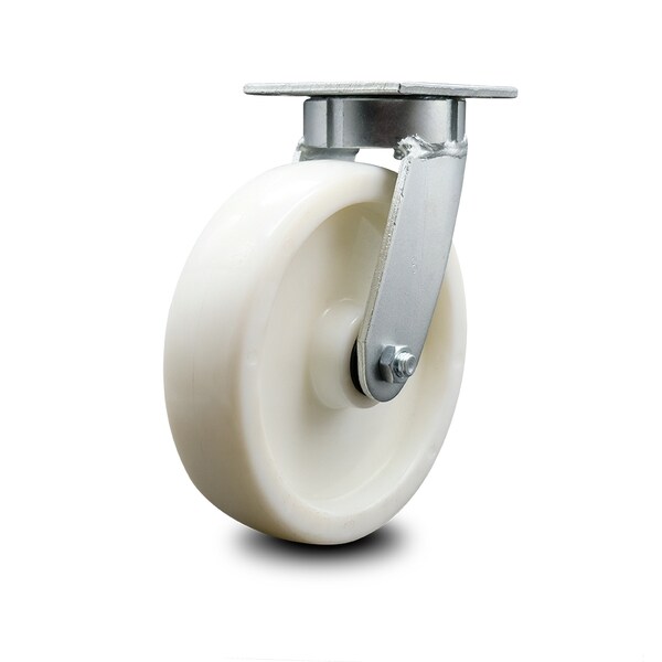 8 Inch Kingpinless Nylon Wheel Swivel Top Plate Caster